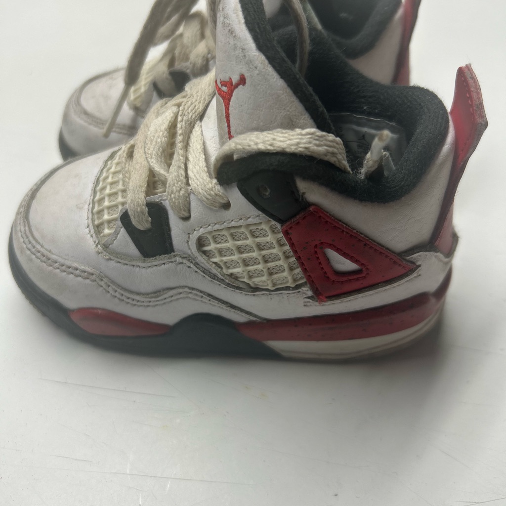 Jordan White And Red Sneakers Air Jordan 4